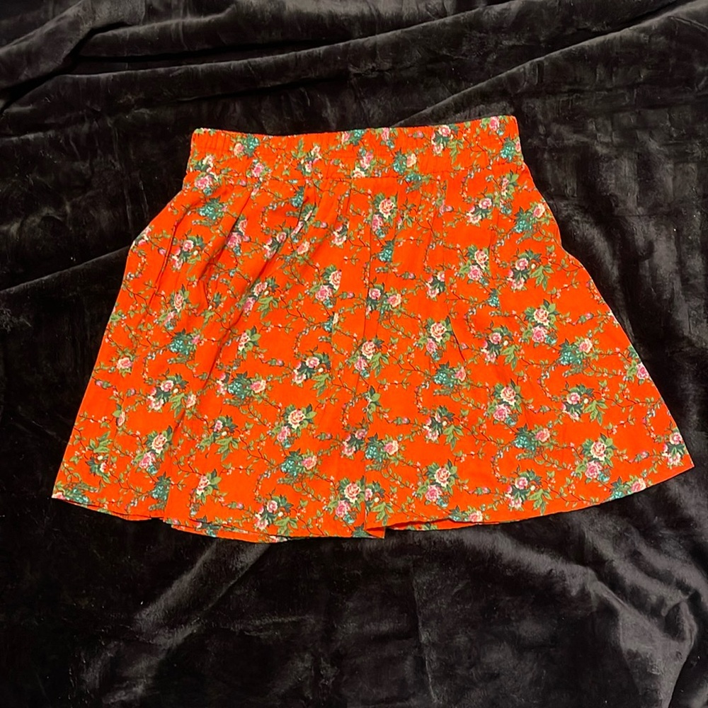 Forever 21 | Orange Floral Skirt